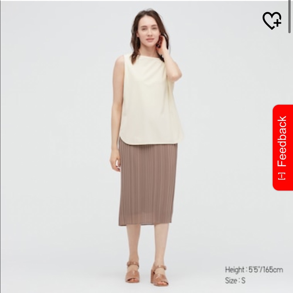 NWT Uniqlo Crepe Jersey Sleeveless Tshirt